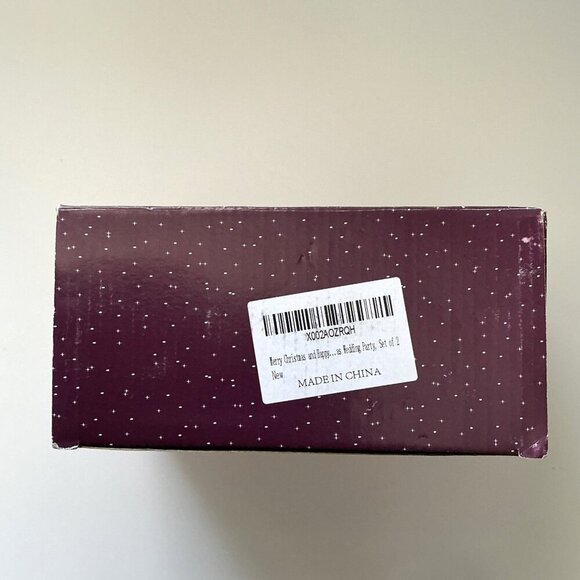 MERRY CHRISTMAS STEMLESS WINE GLASSES SET 2 - Picture 8 of 8